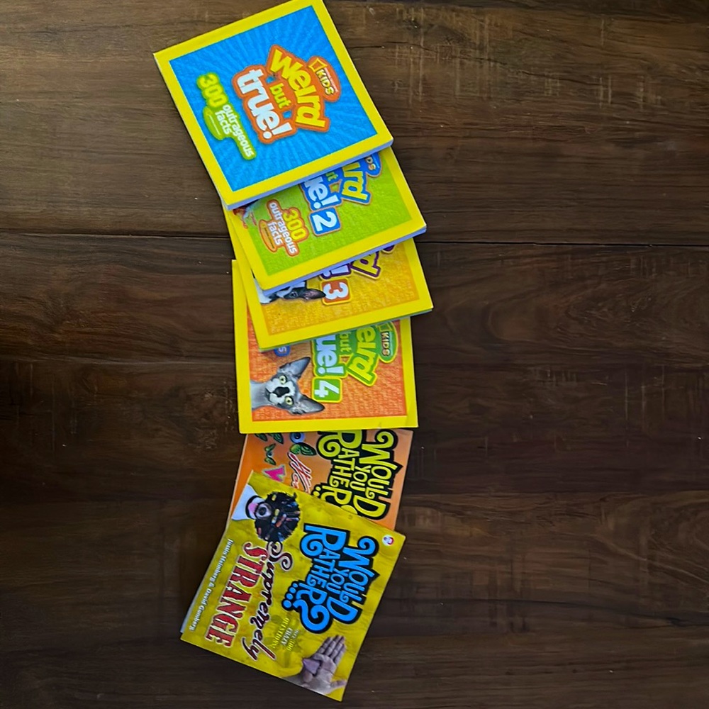 Great Books!  Like new!  4 Weird But True and 2 Would You Rather